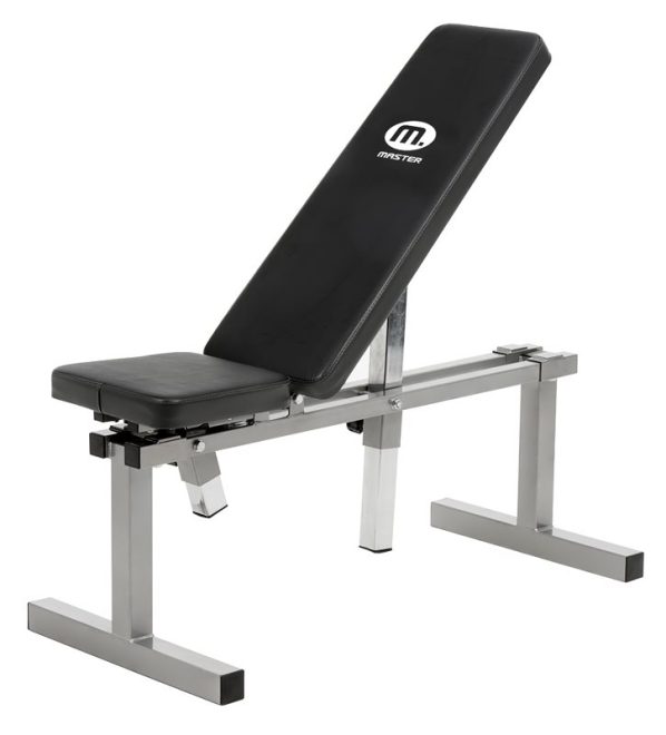 Master Fitness träningsbänk silver i